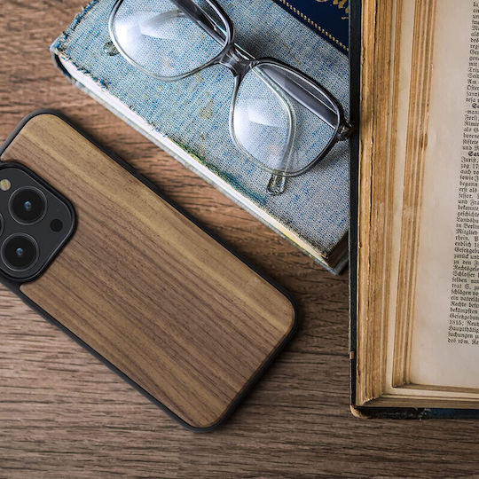 KWmobile Wooden Back Cover Wooden Dark Brown (iPhone 14 Pro)