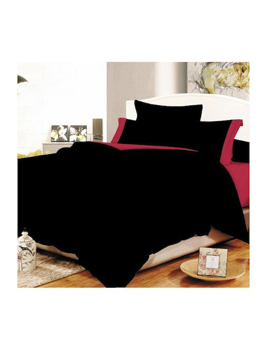 Le Blanc Cuvertură de pat Supradublă 220x240 Cotton Line 7000672-51 Black -Red