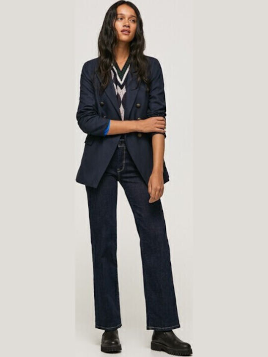 Pepe Jeans Amelia Γυναικείο Σακάκι Navy Μπλε