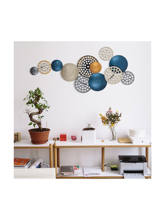 Homeplus Wanddekoration Geometrisches Element Bunt aus Metall 90x8x42cm