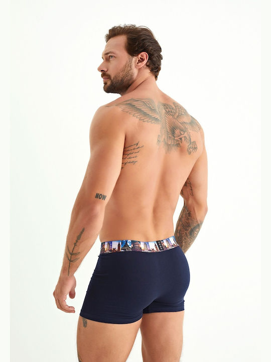Travel Ανδρικά Μποξεράκια Μπλε 3Pack