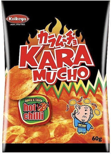 Koikeya Chips Karamucho with Flavour Hot Chilli 60gr 1pcs