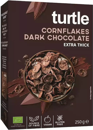 Turtle Organic Flakes Corn Corn Flakes with Dark Chocolate 250gr