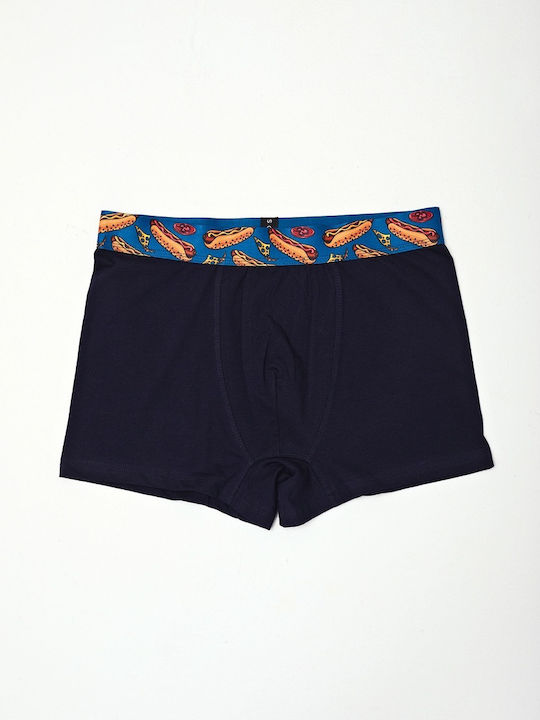 Hot Dog Ανδρικά Μποξεράκια Navy Blue/Black 3Pack