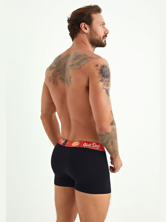 Hot Dog Ανδρικά Μποξεράκια Navy Blue/Black 3Pack