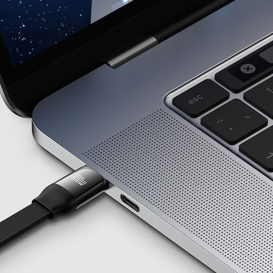 Baseus Bright Mirror 2 Retractable USB to micro USB / Type-C / Lightning Cable Μαύρο 1.1m (CAMJ010201)