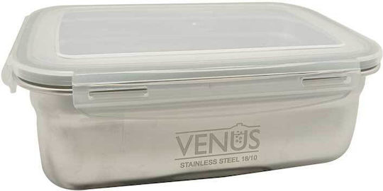 Venus Δοχείο Φαγητού Ασημί 800ml