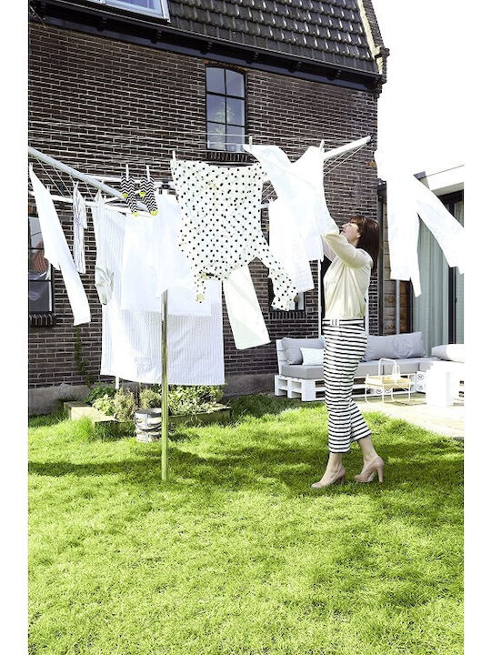 Brabantia Topspinner Rotary Dryer Metallic Folding Floor Clothes Drying Rack with Hanging Length 40m