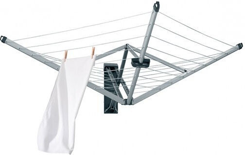 Brabantia WallFix Dryer Πτυσσόμενη Απλώστρα Τοίχου Μεταλλική με Μήκος Απλώματος 24m