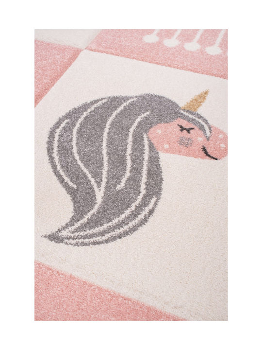 Viokarpet 37835-255 Kinder Teppich Rosa 160x230cm Dicke 13mm