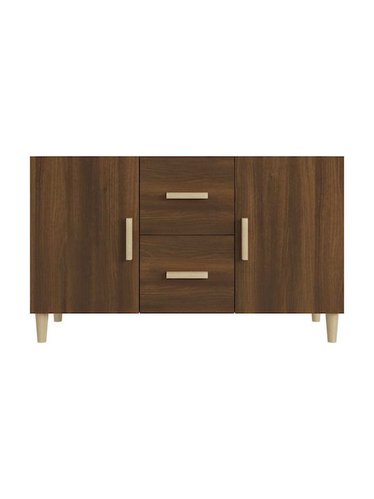 Sideboard Wooden with Drawers Καφέ Δρυς 100x36x60cm