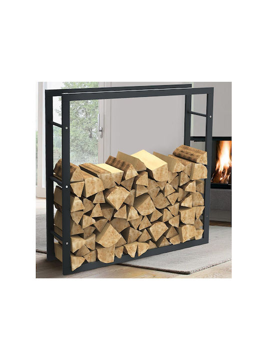 Bakaji Metallisch Regal Holzlagerung 100x25x100cm