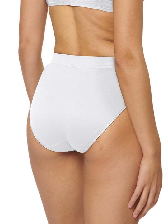 Sloggi Cotton High Waist Women's Slip 2Pack White