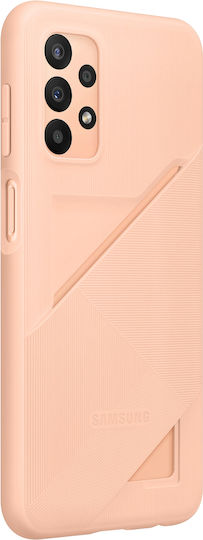 Samsung Back Cover Σιλικόνης με Υποδοχή για Κάρτες Awesome Peach (Galaxy A23 4G / Galaxy A23 5G)
