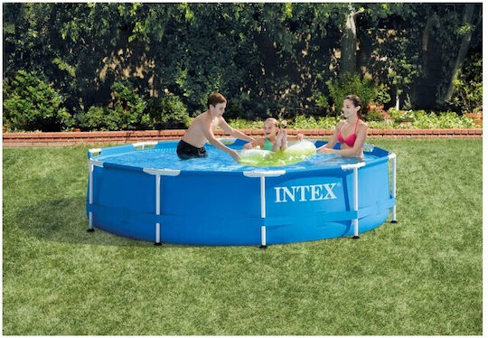 Intex Στρογγυλή Πισίνα PVC 4485lt με Μεταλλικό Σκελετό 305x76εκ. Μπλε