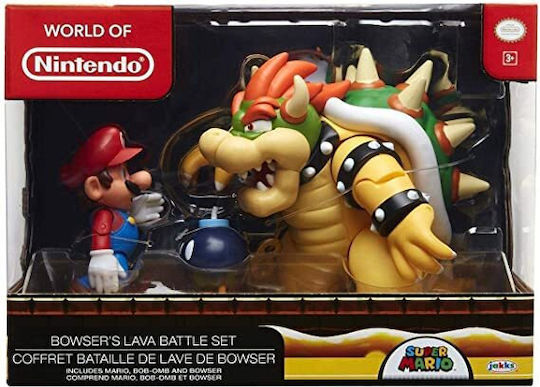 Jakks Pacific Super Mario Bowser Vs Super Mario Special Set Action Figure 18cm 3 Pieces