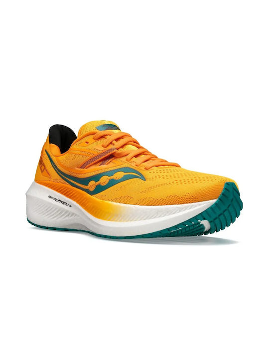 Saucony Triumph 20 Ανδρικά Αθλητικά Παπούτσια Running Κίτρινα
