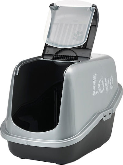 Nobby Nestor Impression Love Cat Toilet Closed Gray L56 x W39 x H38.5cm