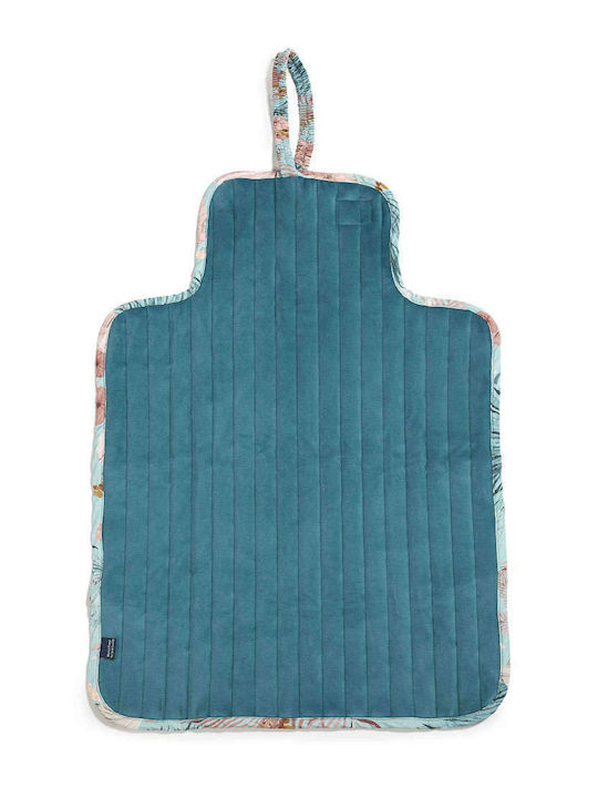 La Millou Portable Changing Pad Boho Palms made of Fabric Deep Ocean 45x66cm