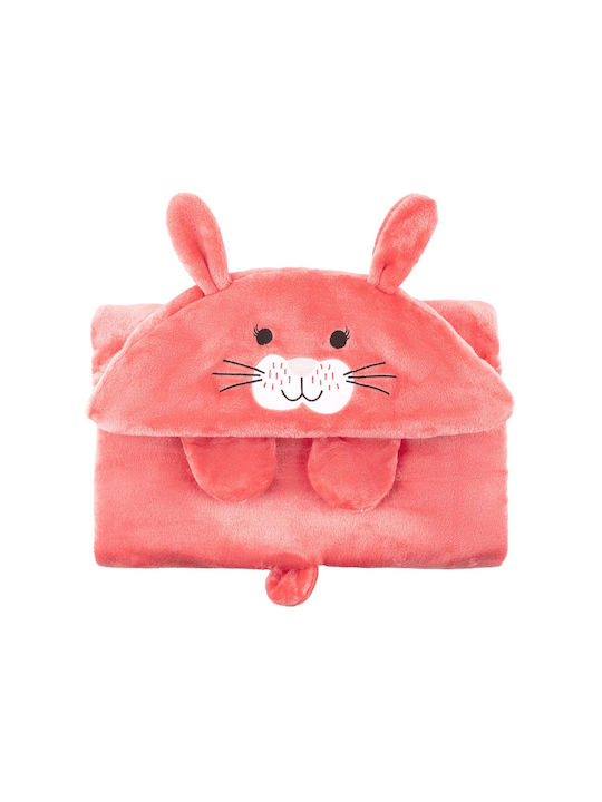 Zoocchini Κουβέρτα Fleece Bunny Κοραλί 91x127εκ.