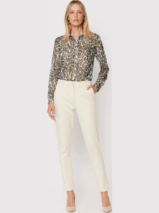 Zoe Women's Chino Trousers Regular Fit Beige