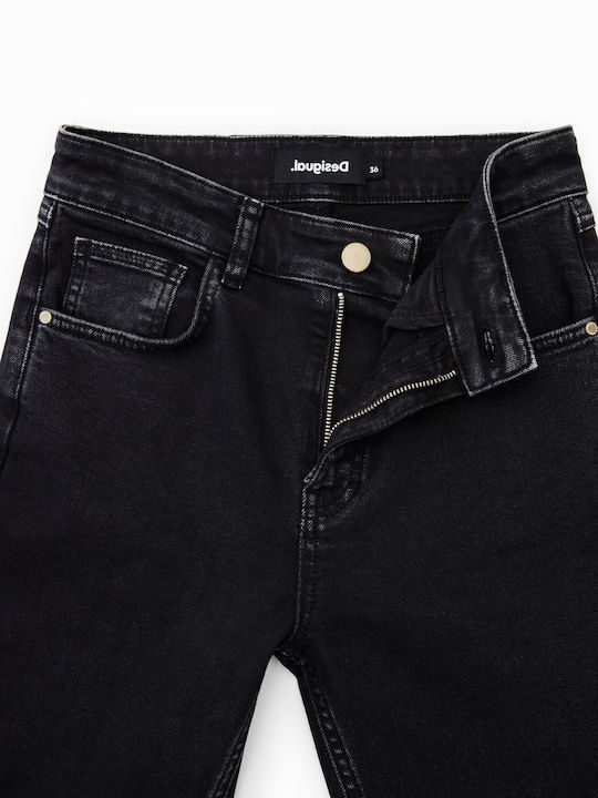 Mia Γυναικείο Jean Παντελόνι Καμπάνα σε Bootcut Εφαρμογή Μαύρο