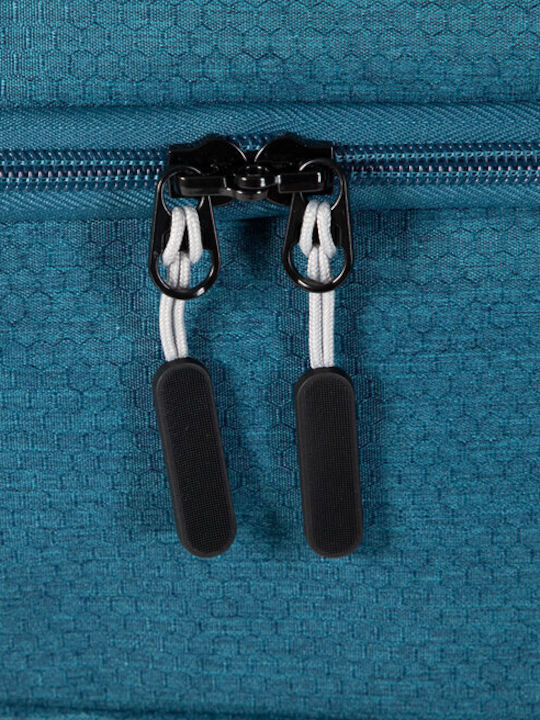 Travelite Kick Off Mittlerer Stoffkoffer Blau mit 2 Rädern Höhe 68cm