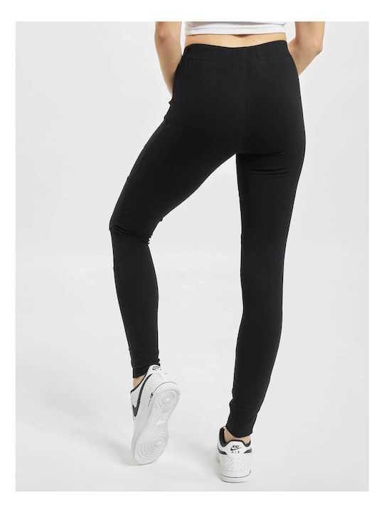 Def Frauen Lang Leggings Hochgeschnitten Schwarz