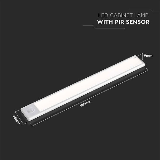 V-TAC Rechargeable LED Light Linear for Cabinets with Battery Powered and Motion Sensor 1pcs