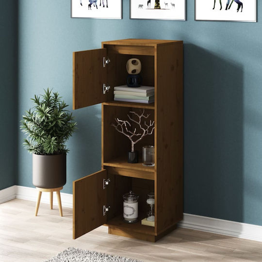 Dulap De Birou Din Lemn Masiv Castaniu 38x35x117cm
