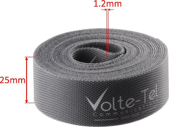 Volte-Tel Αυτοκόλλητη Ταινία Χριτς Χρατς Γκρι 5mx25mm