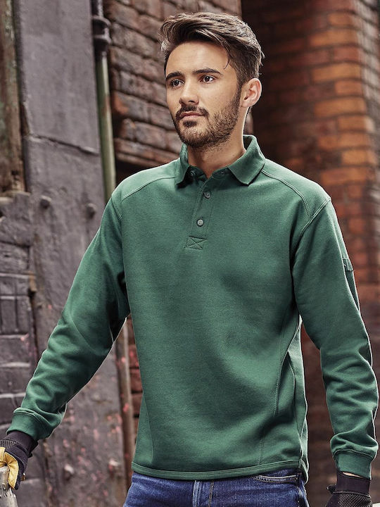 Russell Athletic R-012M-0 Long Sleeve Work Sweatshirt Green Bottle Green