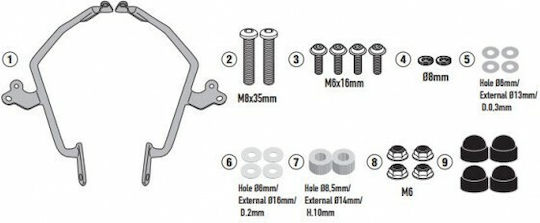 Givi Motorcycle Windshield & Windscreen Installation Kit for Honda Rebel AL1182A