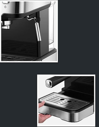 Hibrew H5 Μηχανή Espresso 1050W Πίεσης 20bar Ασημί