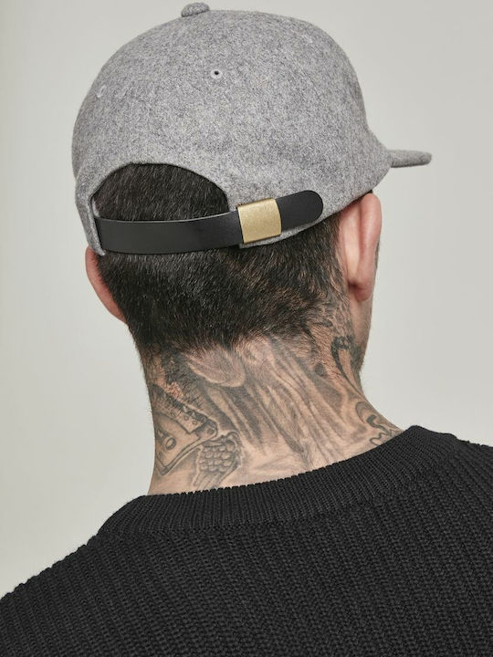 Melton 6502MC Ανδρικό Jockey με Ίσιο Γείσο Γκρι