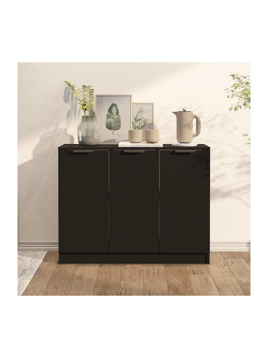 Wooden Buffet Black L90.5xW30xH70cm