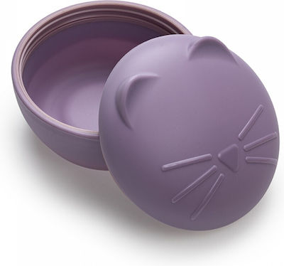 Melii Baby Food Bowl Cat made of Silicone Purple