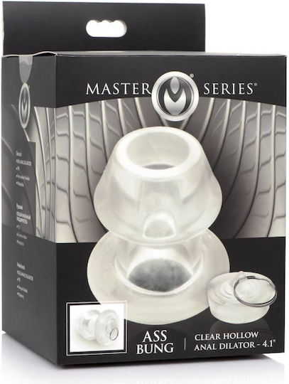 Master Series Ass Bung Clear Hollow Anal Plug XLarge Transparent