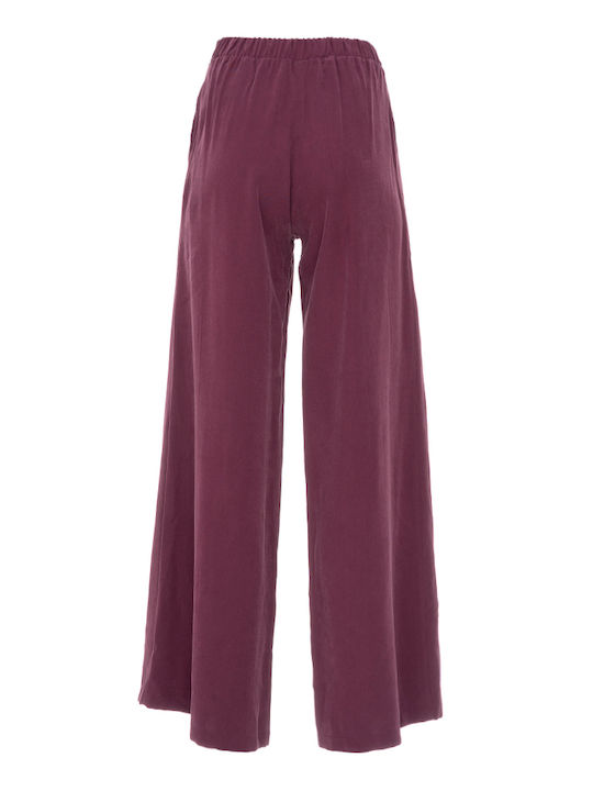 Moutaki Damen Stoff Palazzo-Hose Lila