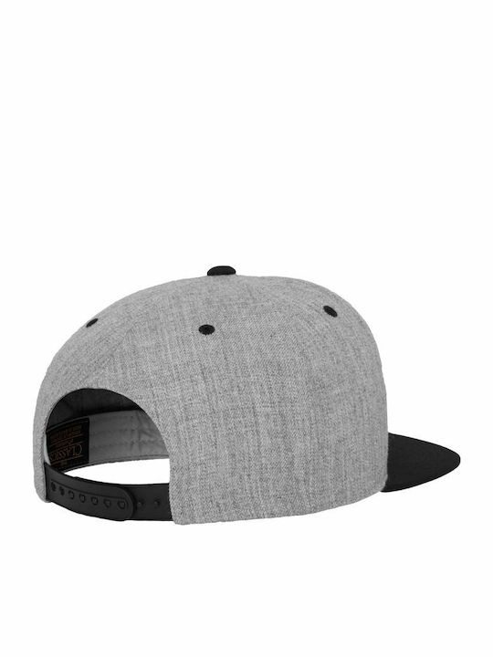 6089MT Snapback Cap Grey/Black