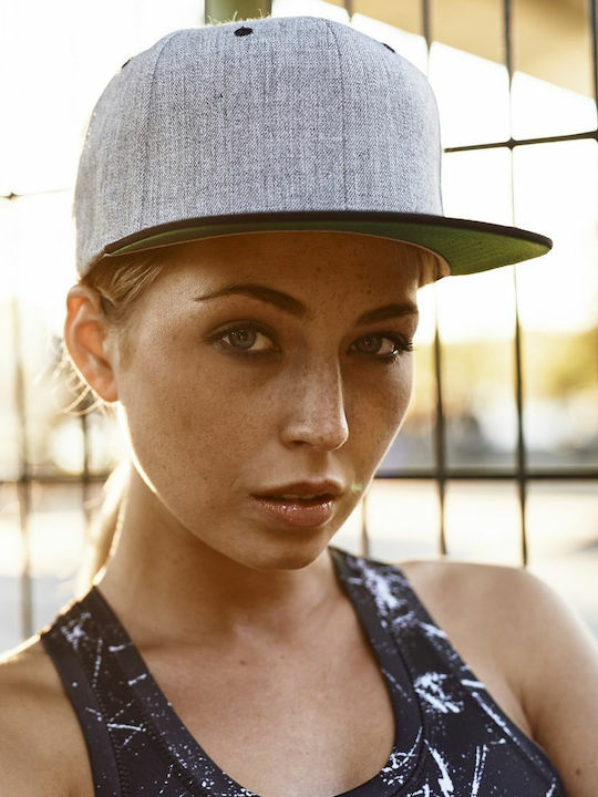 6089MT Snapback Cap Grey/Black