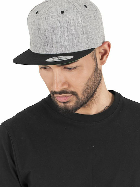 6089MT Snapback Cap Grey/Black