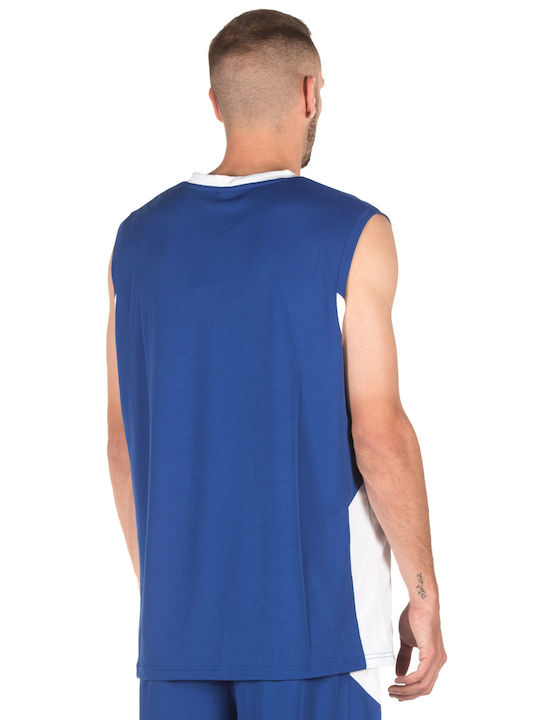 Venimo Herren Sportliches Kurzarmshirt mit V-Ausschnitt Royal Blue