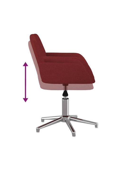 Stuhl mit Armlehnen & Rollen Bordeaux 53.5x57x70cm 2Stück