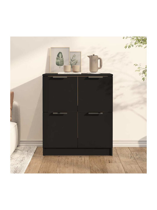 Wooden Buffet Μαύρος L60xW30xH70cm