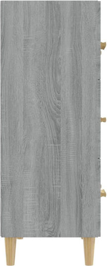 Wooden Bedroom Chest of Drawers with 3 Drawers 70x34x90cm