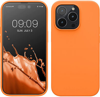 KWmobile Umschlag Rückseite Silikon Fruity Orange (iPhone 14 Pro) 59073.150