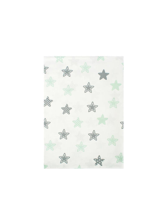 Dimcol Star Față de pernă pentru bebeluși din 100% bumbac Verde 35x45cm