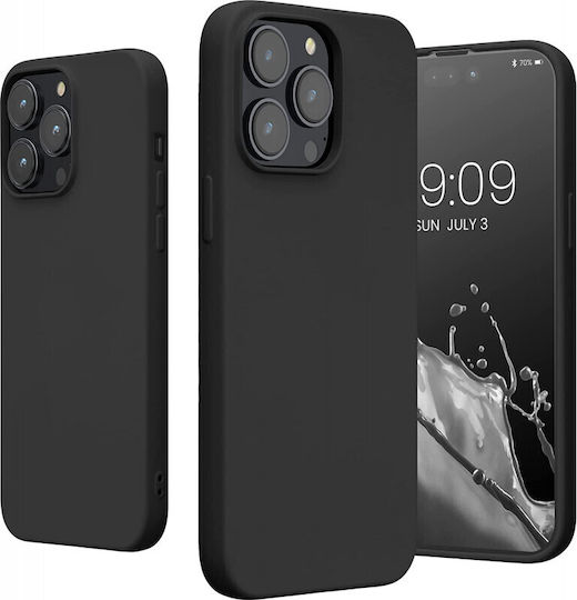 KWmobile Rubberized Matte Umschlag Rückseite Silikon 1.3mm Schwarz (iPhone 14 Pro Max)