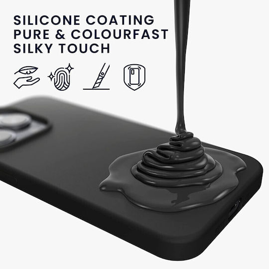 KWmobile Rubberized Matte Umschlag Rückseite Silikon 1.3mm Schwarz (iPhone 14 Pro Max)